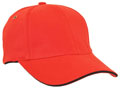FRONT VIEW OF BASEBALL CAP RED/BLACK